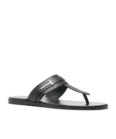 Tom Ford Flat Sandals Open Toe Single Strap In Black