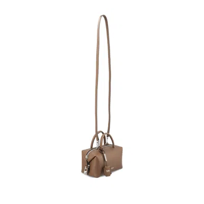 Max Mara Zippered Shoulder Bag In Brown