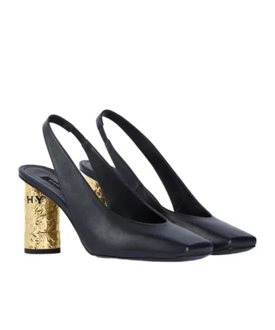 Givenchy Tape 85 Leather Slingback Pumps In Black