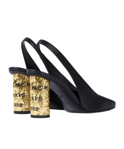 Givenchy Tape 85 Leather Slingback Pumps In Black