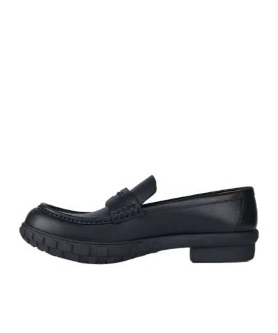 Givenchy Echo Leather Penny Loafers In Black