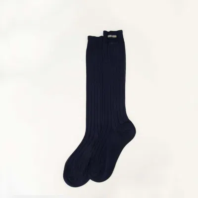 Miu Miu Logo Socks In Black