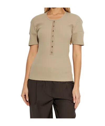 Lemaire Crew Neck Knitted T-shirt In Brown