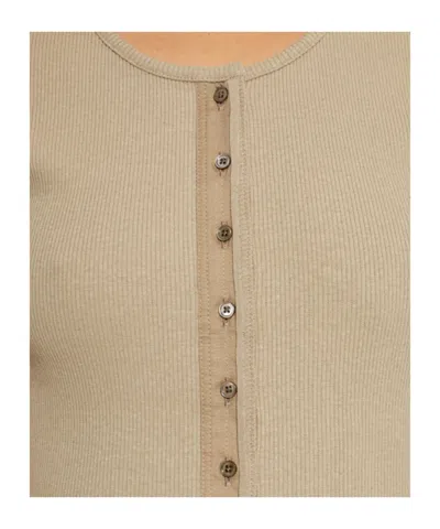 Lemaire Crew Neck Knitted T-shirt In Brown