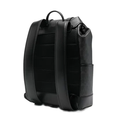 Coach League Flap Backpack In Black