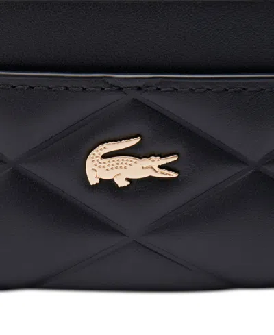 Lacoste Leather Card Holder In Black