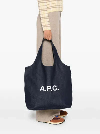 Apc Tote Bags A. P.c. Woman Color Blue In Blue