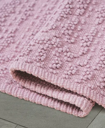 French Connection Nellore Fringe Cotton 2-pc. Bath Rug Set In Pink