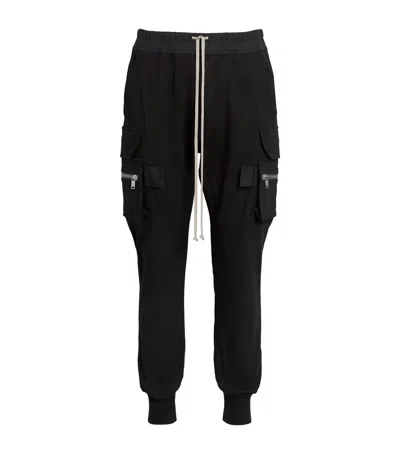 Rick Owens Mastodon Cargo Sweatpants In Black