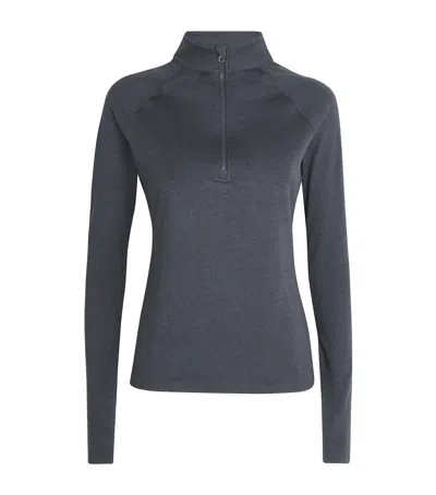 Varley Always Warm Half Zip Base Layer Top In Gray