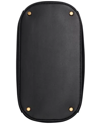 Donna Karan Gingham Medium Bucket Bag In Black