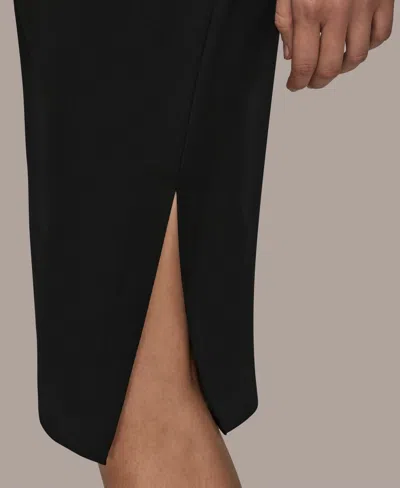 Donna Karan Petite Collared Midi Sheath Dress In Multi