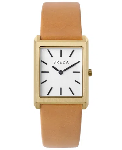 Breda Virgil Leather Strap Watch, 26mm In Brown