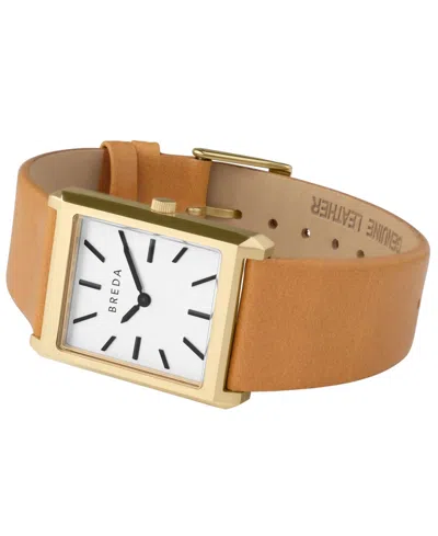 Breda Virgil Leather Strap Watch, 26mm In Brown
