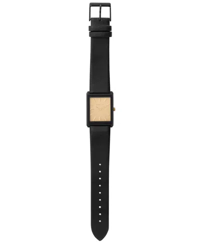 Breda Virgil Leather Strap Watch, 26mm In Black
