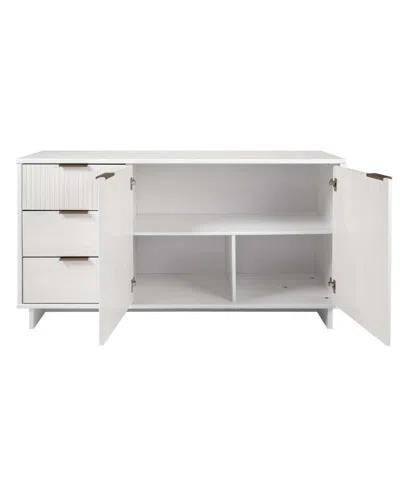 Manhattan Comfort Granville 55" Solid Wood Sideboard In White