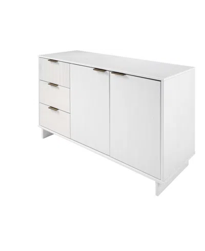 Manhattan Comfort Granville 55" Solid Wood Sideboard In White