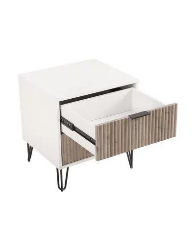 Manhattan Comfort Dumbo Fluted 2-drawer Wood Nightstand, Set Of 2