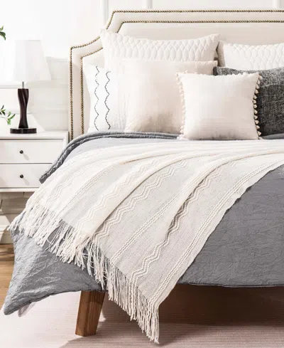 Battilo Texture Triple Zig-zag Lightweight Throw, 50" X 60" In Sand