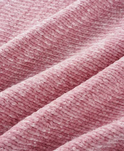 Battilo Lifestyle Solid Woven Micro Chenille Throw, 51" X 67" In Pink