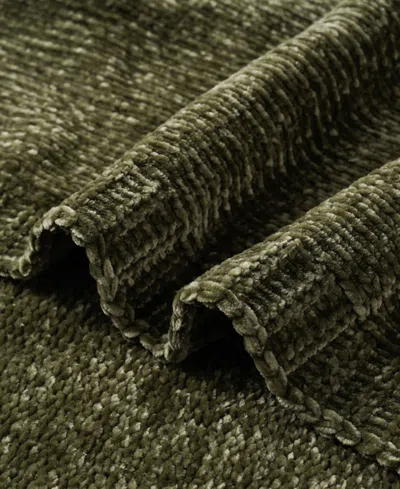 Battilo Lifestyle Solid Woven Micro Chenille Throw, 51" X 67" In Green