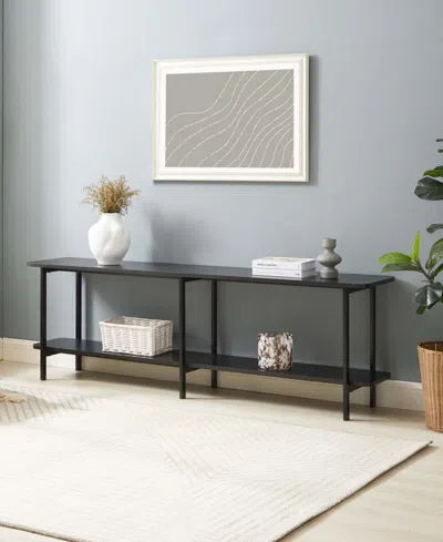 Manhattan Comfort Celine 71" Wood 2-shelf Console Table In Black