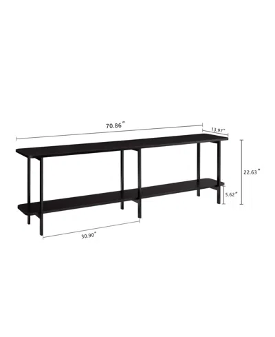 Manhattan Comfort Celine 71" Wood 2-shelf Console Table In Black