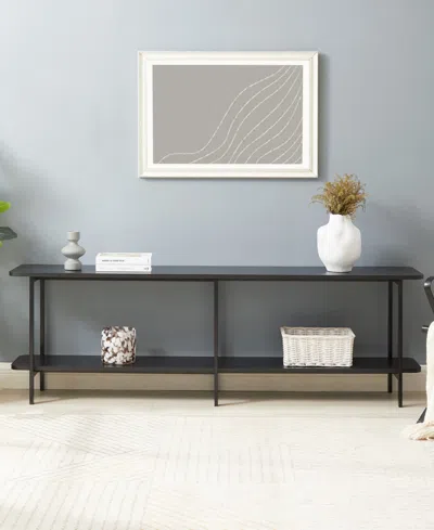 Manhattan Comfort Celine 71" Wood 2-shelf Console Table In Black