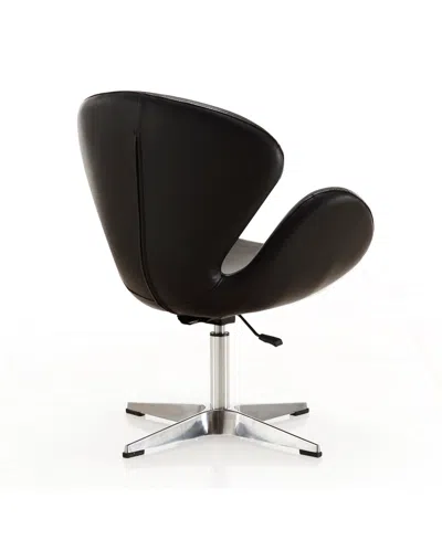 Manhattan Comfort Raspberry Adjustable Swivel Chair In Black