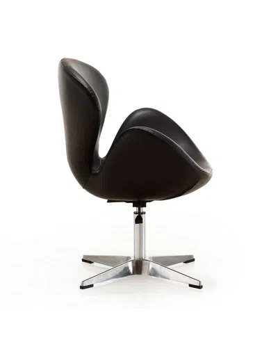 Manhattan Comfort Raspberry Adjustable Swivel Chair In Black