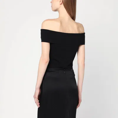 Anine Bing Shoulder Design Fitted Silhouette Soft Stretchable In Black