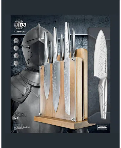 Cuisine::pro Id3 Samurai Sato 7-pc. Knife Block Set In Silver