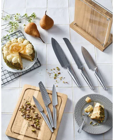 Cuisine::pro Id3 Samurai Sato 7-pc. Knife Block Set In Silver