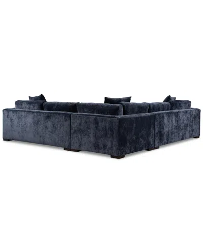 Macy's Furniture 3-pc. Triana L Shape Sectional Sofa In Blue