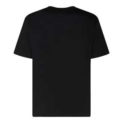 Balmain Noir Blanc Cotton T-shirts And Polos In Black
