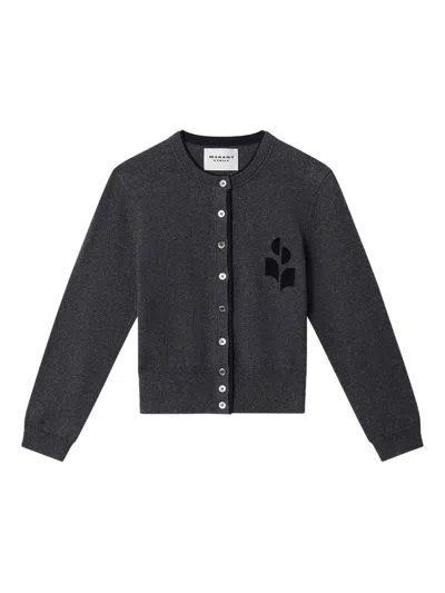 Isabel Marant Étoile Marant Etoile Lona Wool And Cotton Cardigan In Black