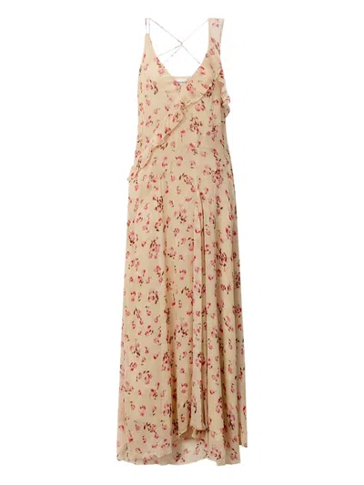 Isabel Marant Étoile Luxie Floral-pattern Midi Dress In Neutral