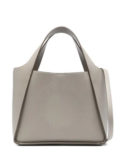 Stella Mccartney Green Polyurethane Polyamide Tote Bag In Neutral