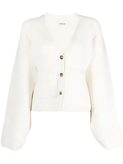 Khaite Woman Cardigan Ivory Size Xs Cashmere In White