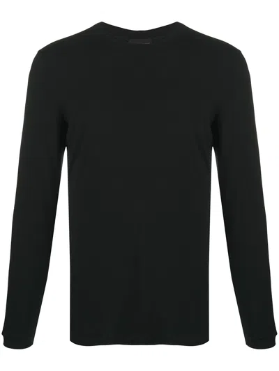 Giorgio Armani Viscose Blend T-shirt In Black