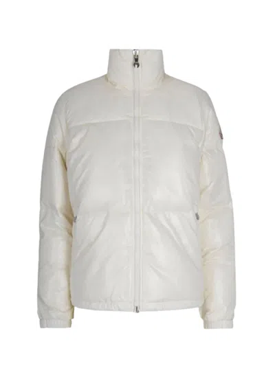 Pyrenex Quilted High Collar Jacket And Hat In White