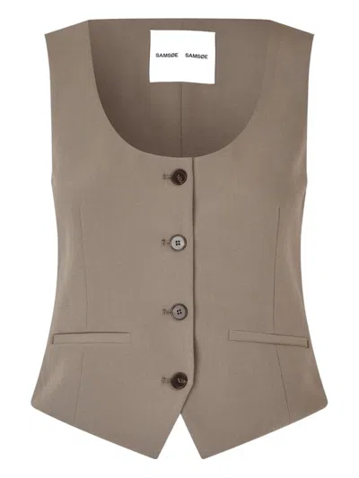 Samsoe & Samsoe Samsoe Samsoe Salaney Vest In Brown