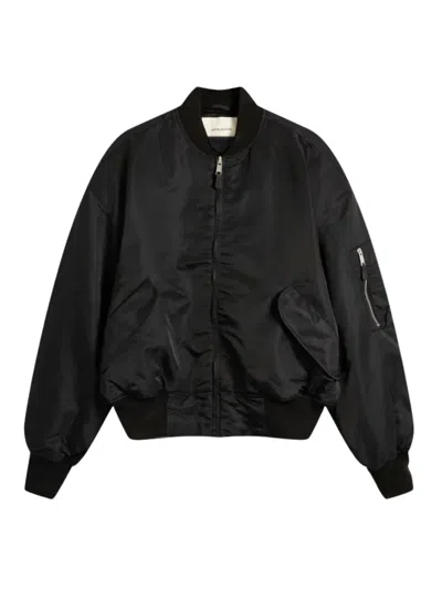 Entire Studios Bomber Jacket With Diamond-quilted Interior And Utility Pockets In Black