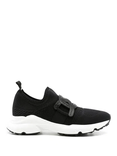 Tod's Kate Stretch Knit Trainer Sneakers In Black