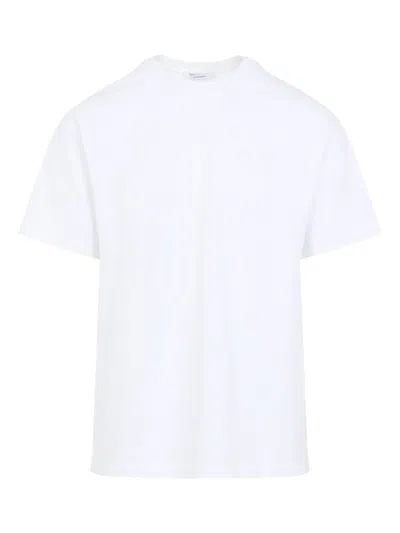 Givenchy Men White Crew Neck T-shirt With Logo On Front And Back In Cotton Man In White