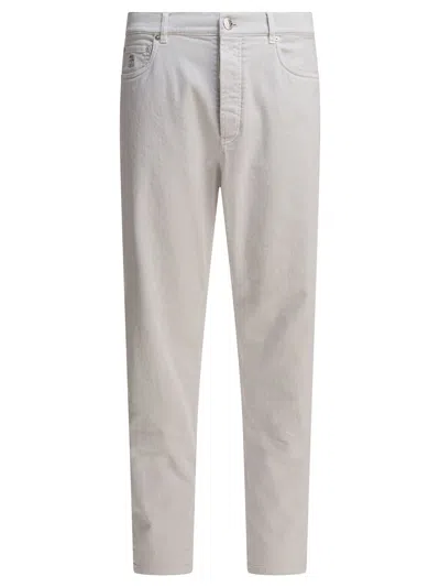Brunello Cucinelli Tailored Jeans With Classic Five-pocket Design In White