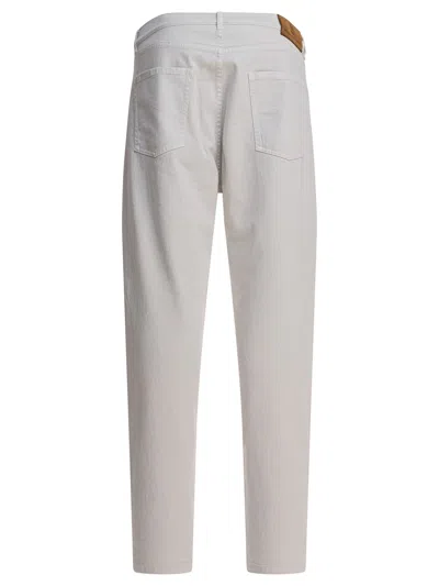 Brunello Cucinelli Tailored Jeans With Classic Five-pocket Design In White
