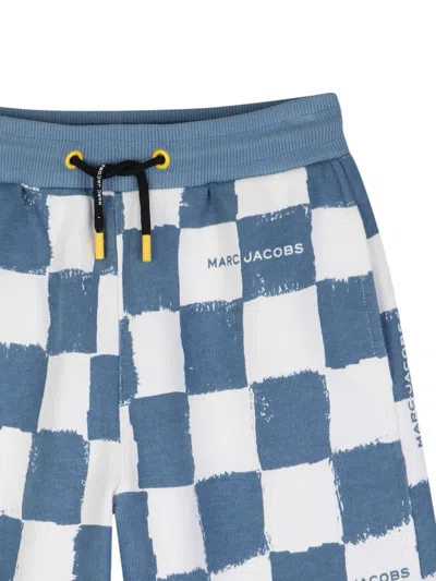 Marc Jacobs Checkered Drawstring Shorts In Blue