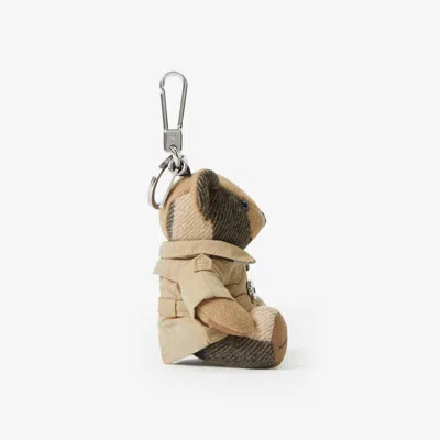 Burberry Thomas Trench-coat Teddy Bear Key-ring In Neutral
