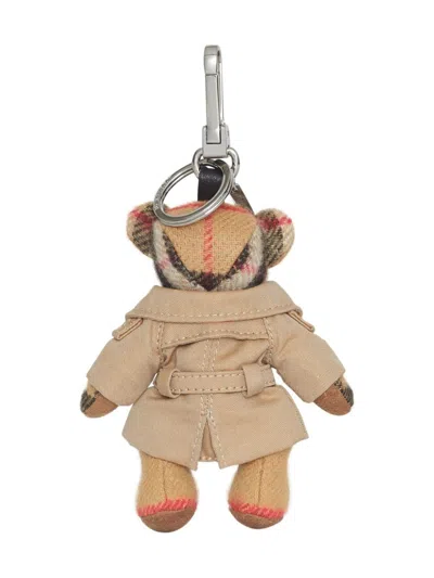 Burberry Thomas Trench-coat Teddy Bear Key-ring In Neutral